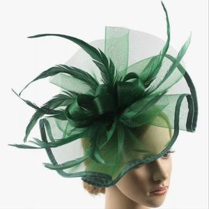 Elegant High Fashion Sweeping Feathers Fascinator Hat Kentucky Derby Chu…